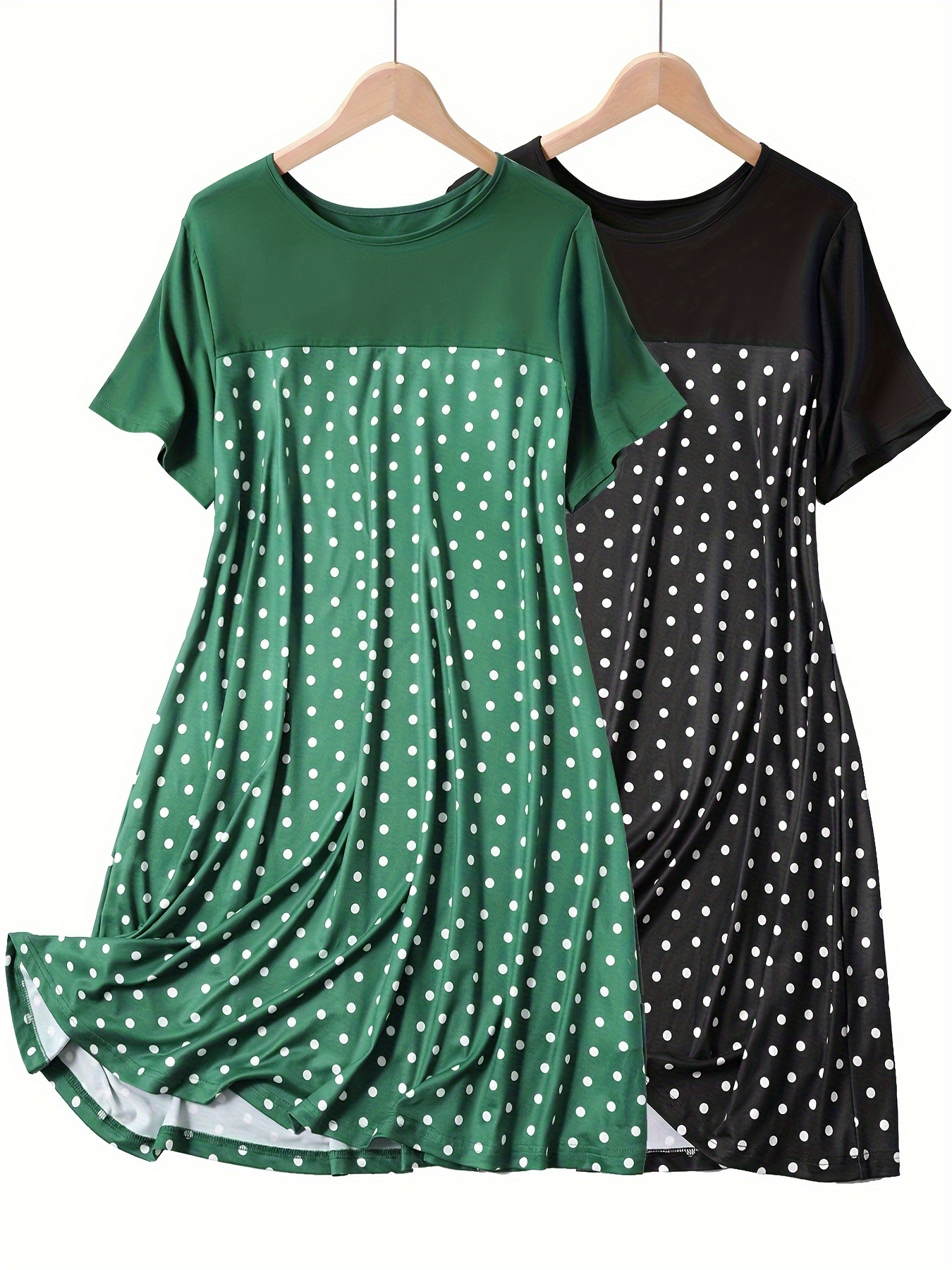 polka dot dress plus sold on Temu United States