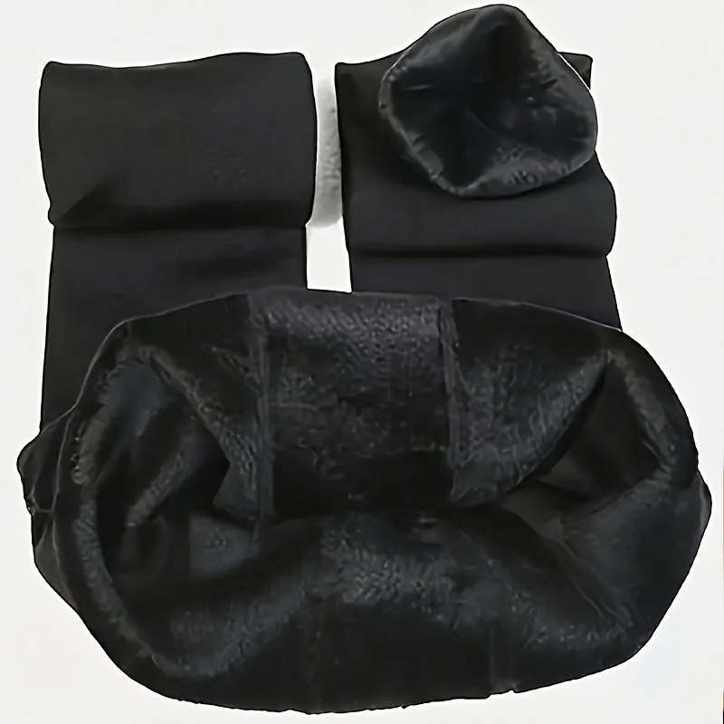 1 Pair Women's Thick Thermal Tights - Heavy-Duty Winter Pants with Leg Warmth, Full-Length Coverage & Layering Base Layer for Extreme Cold - Elegant Black Leggings (Hand Wash/Dry Clean) - Ideal for //Outdoor Activities