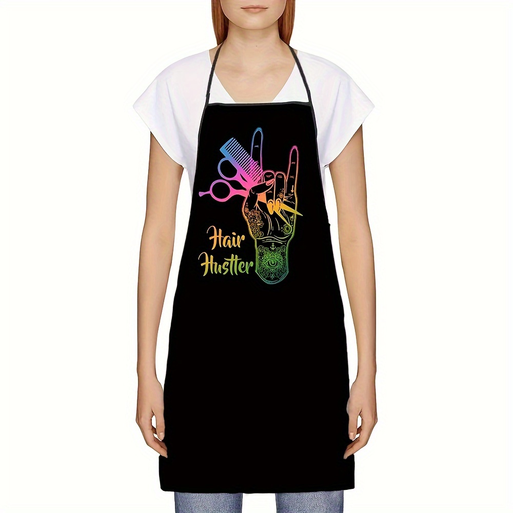 

Hair Stylist Apron - Christmas Themed, Kitchen & Workshop Use, 29.52" X 75cm, Polyester, Checkered Pattern, Machine Woven