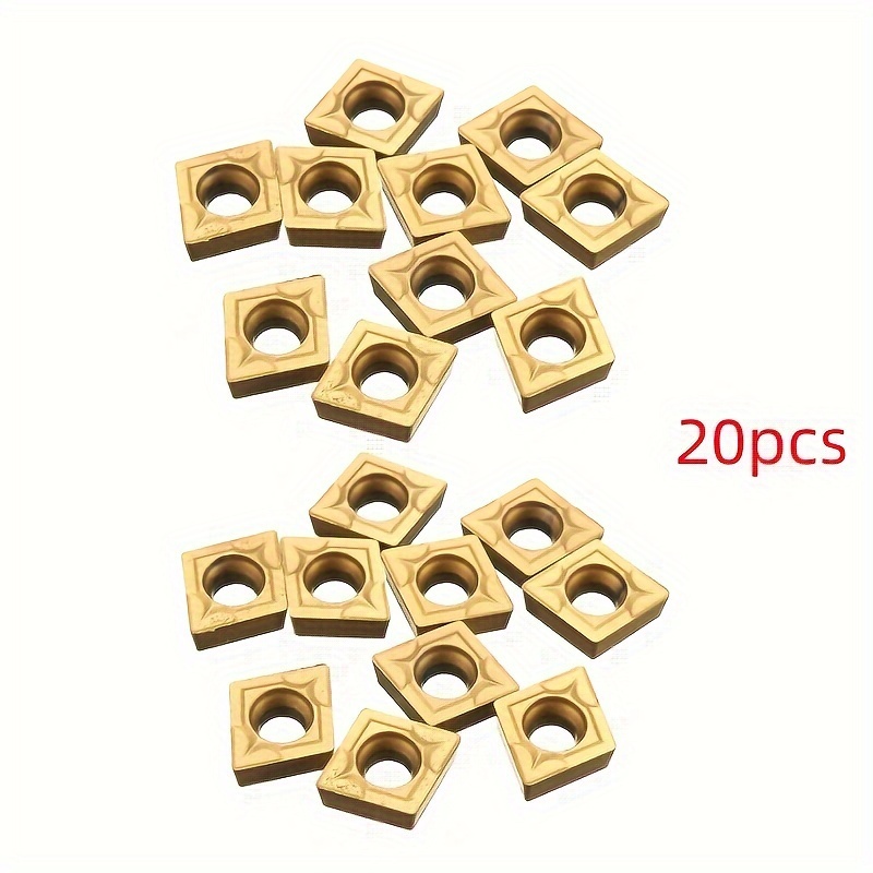 10pcs/20pcs Ccmt060204 Us735 Ccmt21.51 Turning Inserts, Dcmt Insert Mutilayer Coated Lathe Replacement Inserts For Lathe Turning Tool Holder Boring Bar