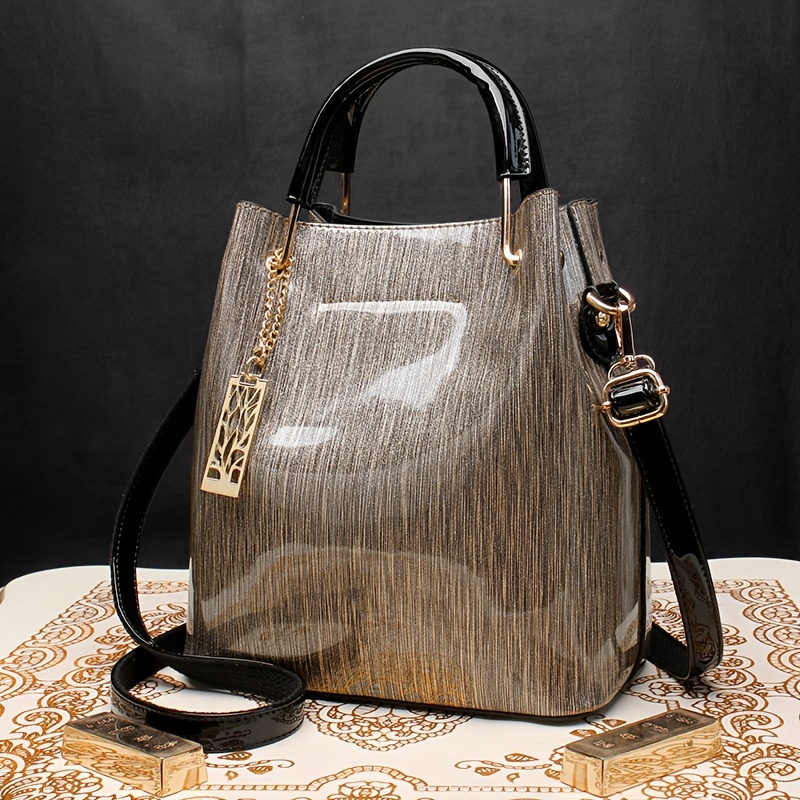 Sac à Main Bandoulière Vintage - Similicuir Jaune - Parfait état - Sac Femme TBEG