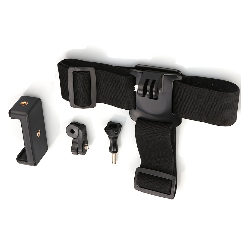 TEMU 1 Set Of Adjustable Head-mounted Phone Camera Mount, Headband Clip Accessory, Suitable For First-person Video Recording, Live Streaming, And