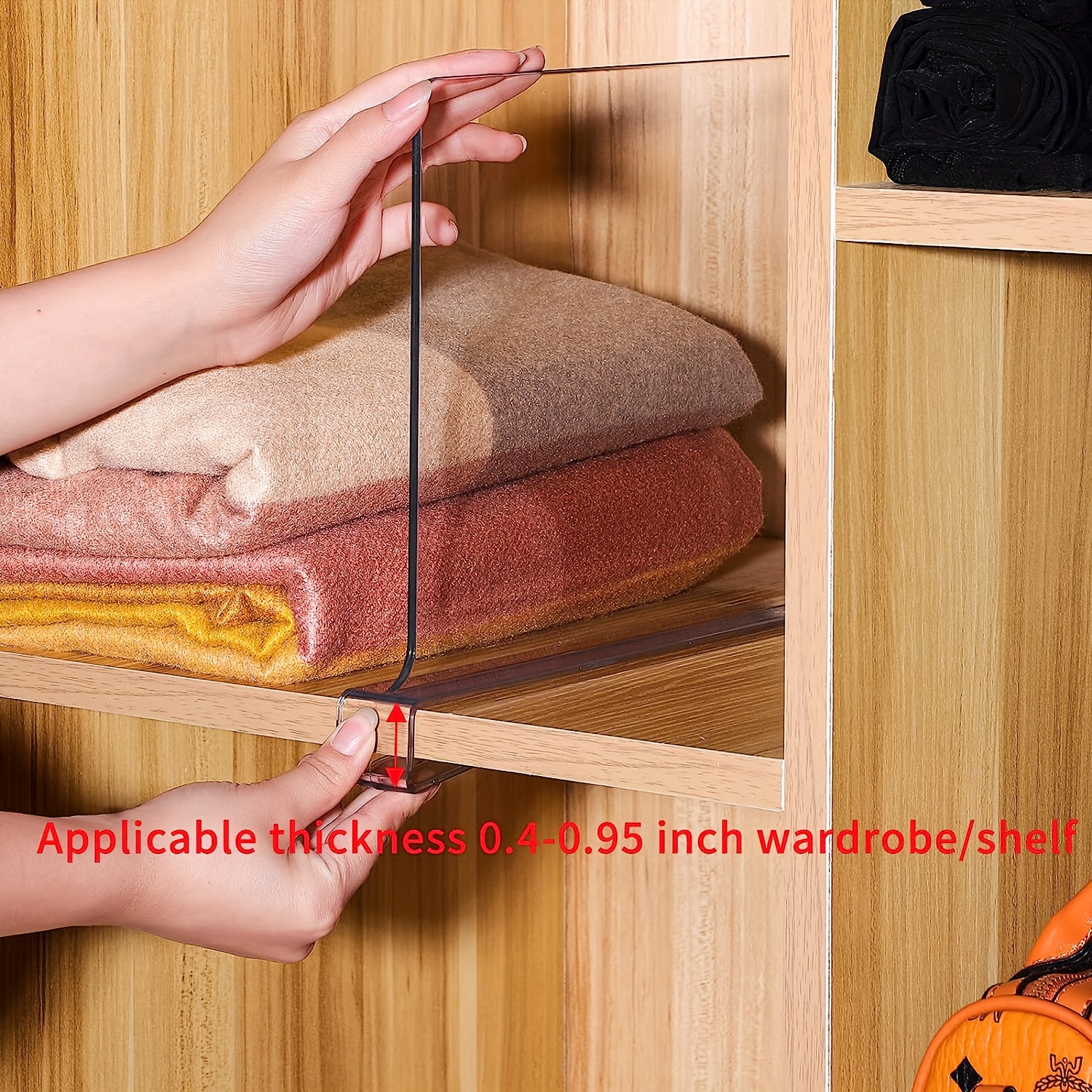acrylic standing divider for closet organization, classification., spacesaving solution,  , stylish storage,  ,   acrylic, lightweight divider, freestanding divider, partition panel, busy professionals, home organizers, shelf dividers, acrylic shelf divider 0