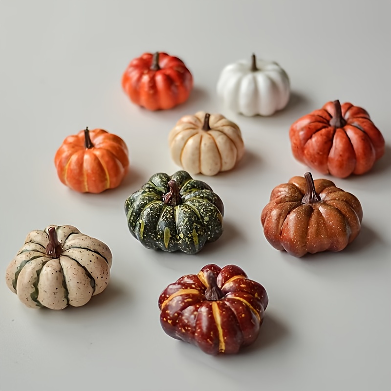 Image of Artificial Pumpkins Harvest Lifelike Pumpkin Fake Foam Pumpkin For Fall Autumn Halloween Home Party Thanksgiving Party Holiday Decor