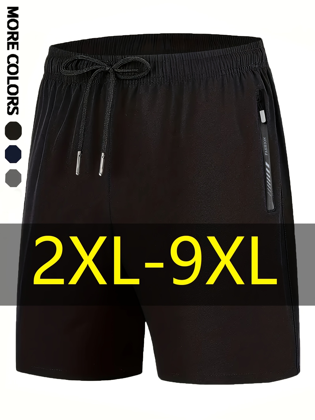 KAM Men's Plus Size Jersey Cargo Shorts | Elastic Waist | 2XL To 8XL | Black, Burgundy, Denim