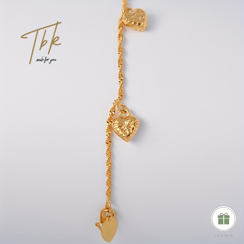 E-shop TBK&CO Vintage Elegantes Titanstahl Herz-Anhänger Armband für Frauen, Funkelnder Schmuck, für den & zum Verschenken, Ideal für Valentinstag,
