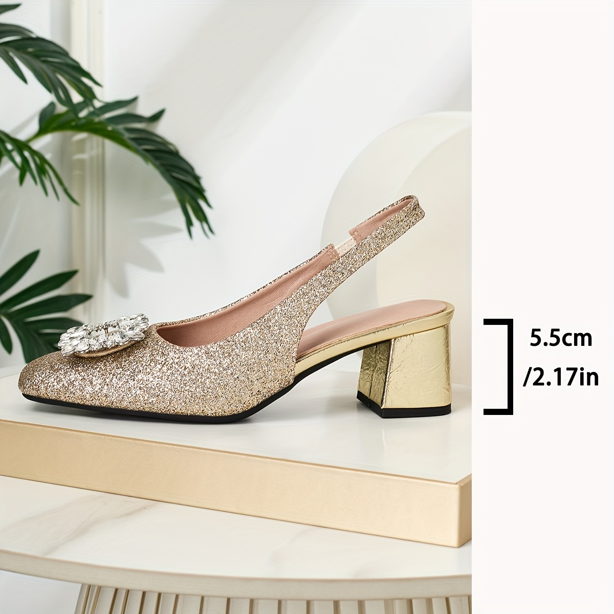 womens golden silvery sequined square toe wedding Temu Chile