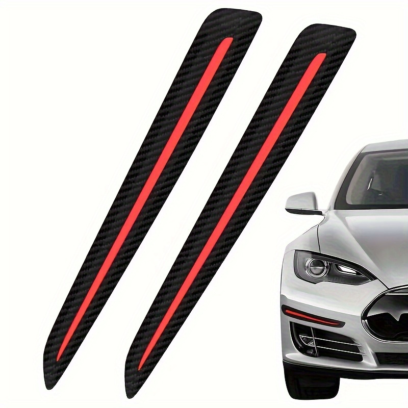 

2pcs Car Sticker Bumper Scratch Protection Car Decoration Strip, Car Front/rear Edge Corner Guard Scratch Protection