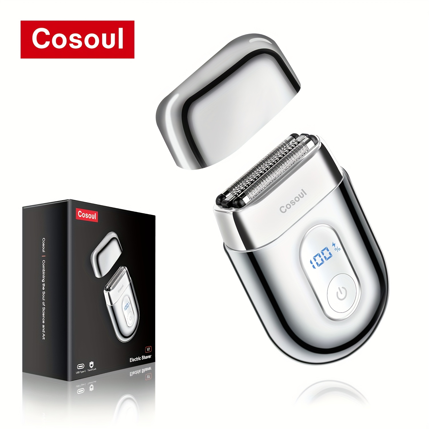   mens electric shaver with 3 floating blades fast charging usb c long lasting 900mah battery 60 min   metal alloy body cordless travel shaver for beard mustache neck ideal gift for men daily grooming stylish grooming tool durable construction business travelers     precision shaving professional shaving Product details 7
