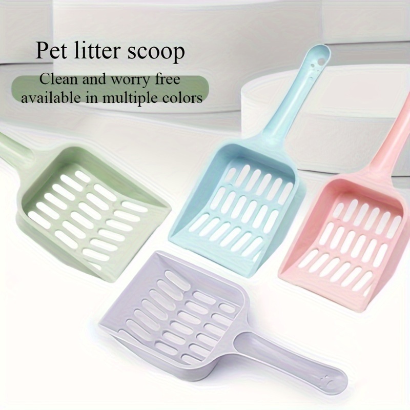 

1pc Pet Poop Scooper, Plastic And Portable Cat Litter Scoop Cat Litter Shovel For Cat Litter Box, Pet Cleaning Supplies