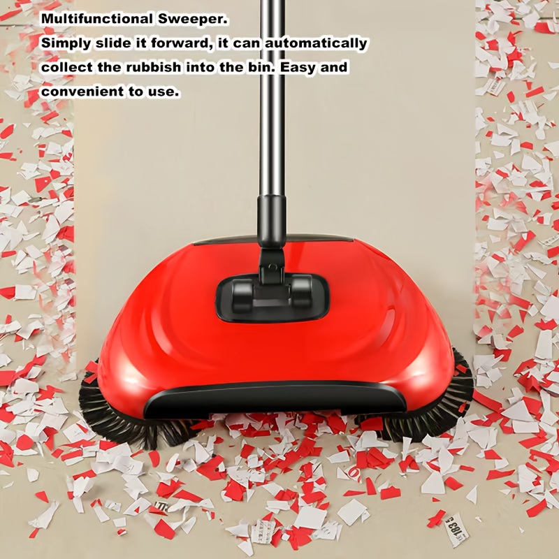 3-in-1 cordless push broom, dustpan, and mop combo for home cleaning