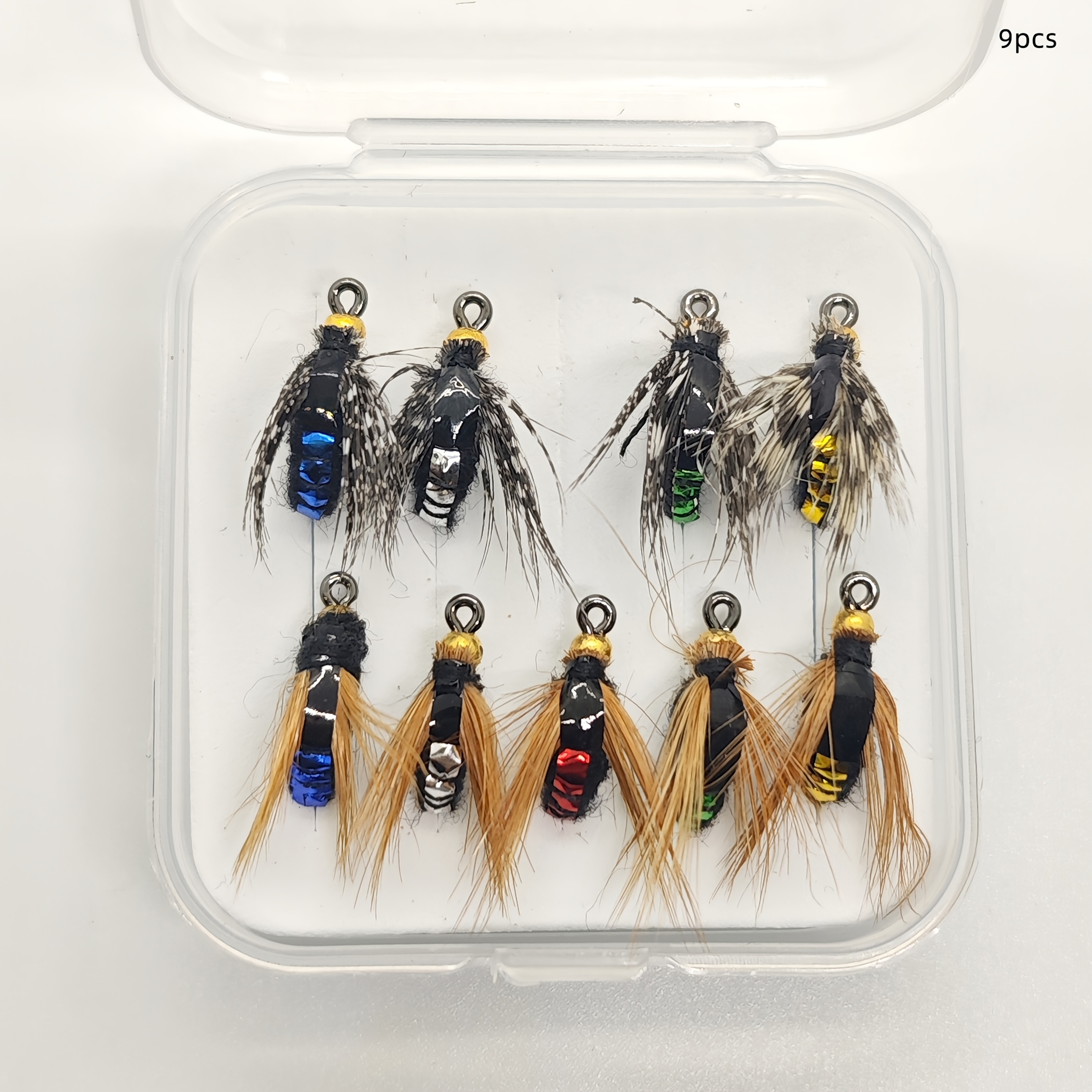 TEMU 9/11/41/52- Of Lure Sets Fake Bait And Hooks - Mixed Fishing Bait | Includes Colorful Lures And Hooks, Sharp Hook Design, Suitable For Trout, ,
