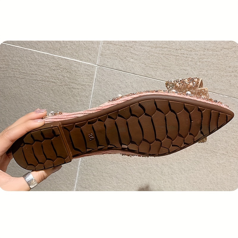 Pointed-toe Hammered Flat-soled Women's Autumn Shoes, Fashionable Casual Closed-toe Hollow Back-strapped Shoes, Women Shoes