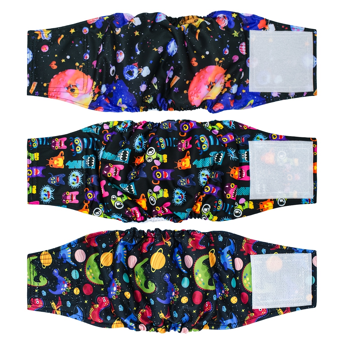 TEMU 3pcs Male Bands - Absorbent, Adjustable Diaper For Training No Hookloop