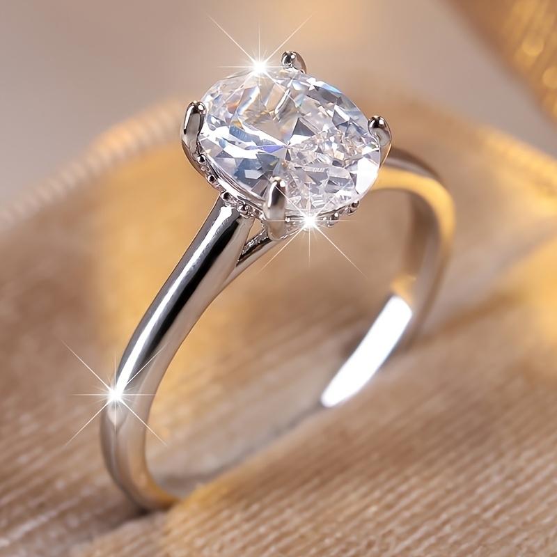 Women's Light Luxury Oval Cut Wedding Ring, Engagement Gift