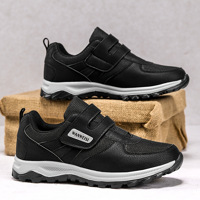 TEMU Wide Toe Shoes New Women's Outdoor Casual Athletic Shoes Mesh Breathable Fabric Hook-and-loop Adjustable Middle-aged And Elderly Casual Shoes