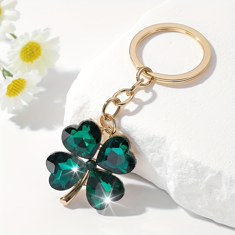 TEMU 1 portachiavi a forma di , nuovo e , intarsiato con strass e decorazioni in vetro, per l'abbigliamento da come idea regalo