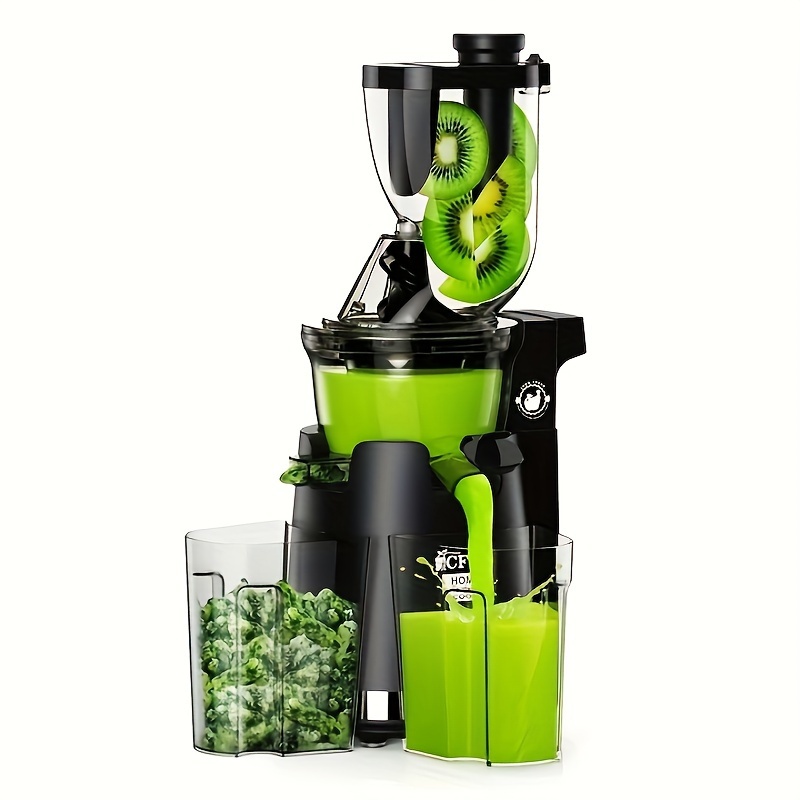 

Cold Press Juicer Machines, 300w Slow Masticating Juicer Machines With 3.5inch (89mm) Large Feed Chute, Slow Cold Press Juicer Machines Vegetable And Fruit, Reverse Function Easy To Clean With Brush