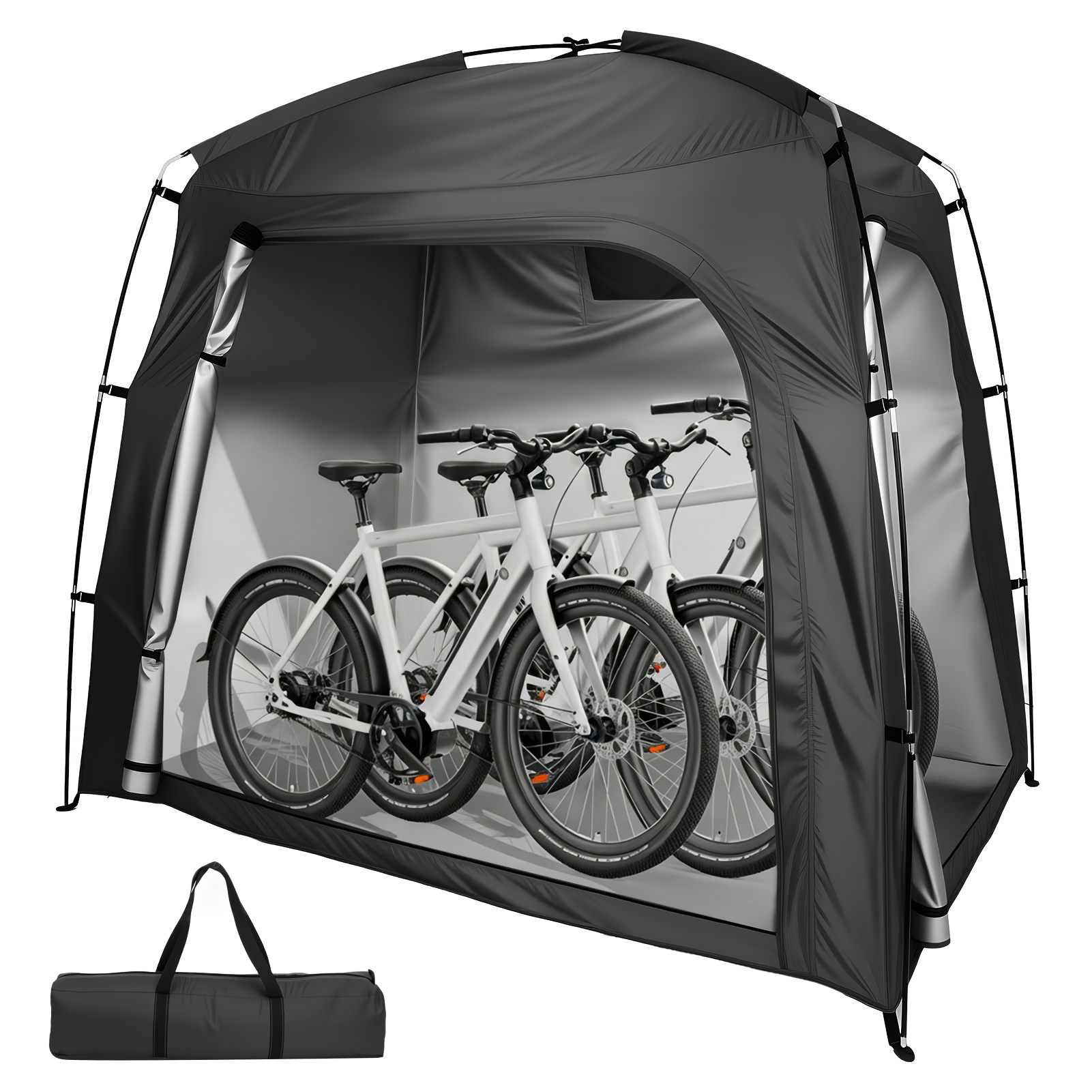 Image of Outdoor Bike Storage For Bicycles, Measuring 200*120*165cm, Featuring A Cover For External Storage With A Ventilated Window, Suitable As A Bike Tent Or Shelter