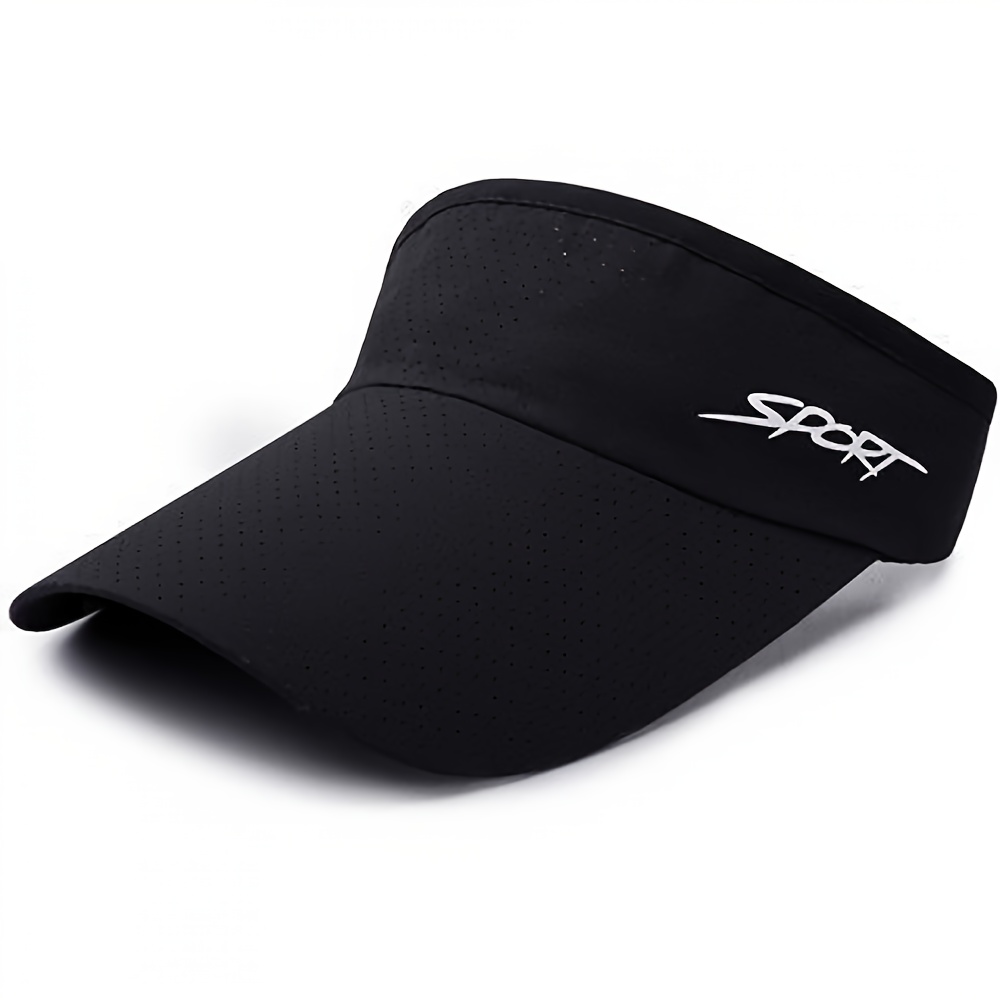 Image of Sporty Outdoor Visor Hat For Women, Marathon Cap, Quick- Hat, Sun Visor, Tennis Cap, Topless Sun Hat For Men, Badminton Player Hat, In Rose Pink, Gray, Beige, Blue, And Black