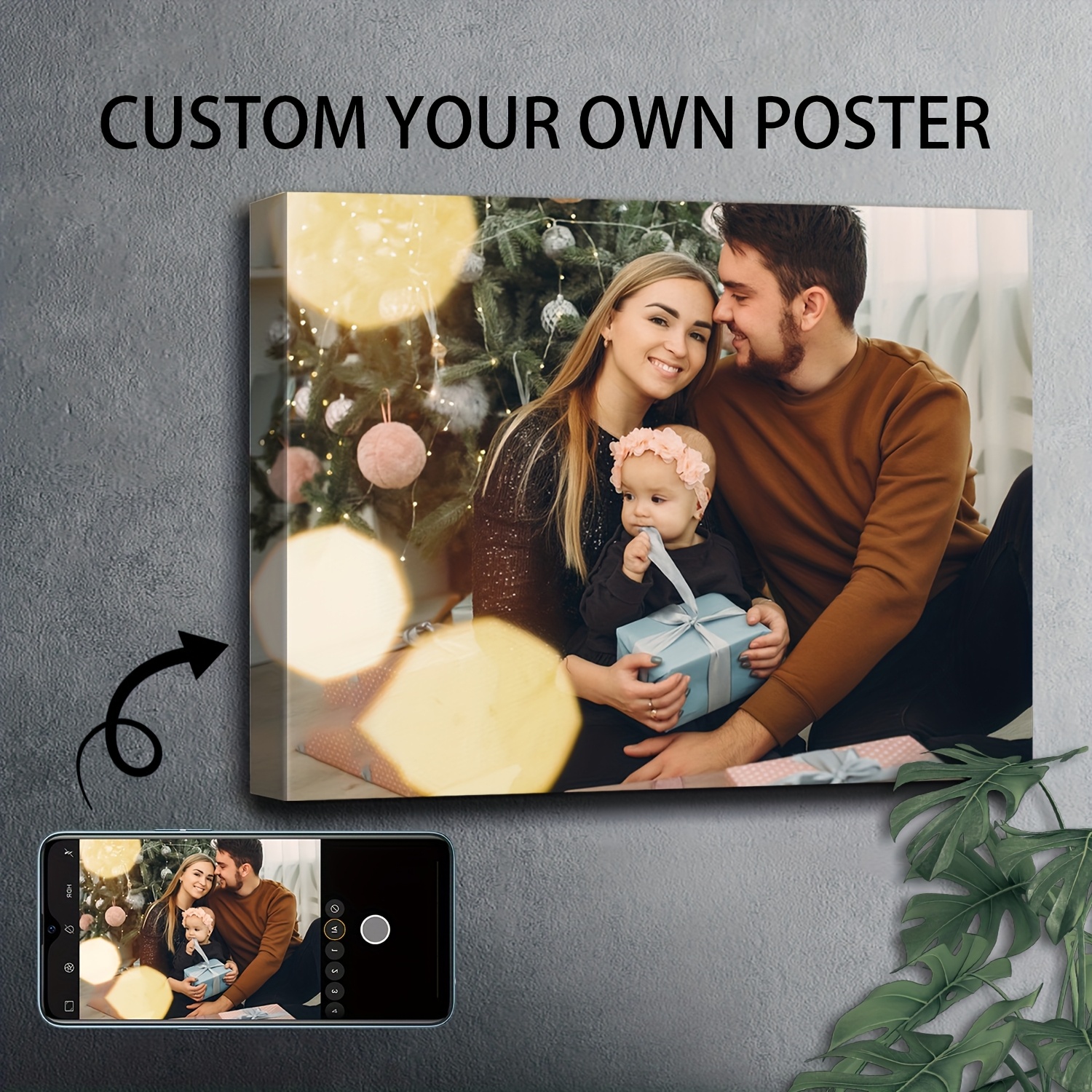 

Custom Canvas Prints With Your Photos, Art For Living Room And Bedroom Decor, Ideal Personalized Gifts For , Ready-to-hang Design For