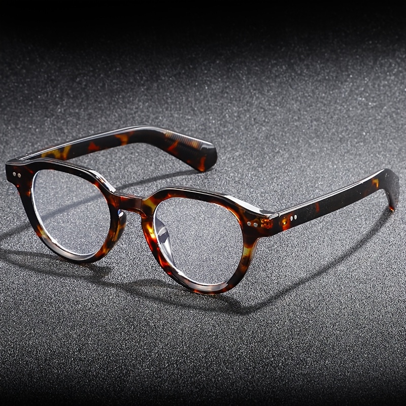 Image of 1pc Unisex Fashion Fashion Glasses, Classic Retro Round Frame With Color For Men And Women - Perfect Accessory To In Casual Wear Or Business Attire