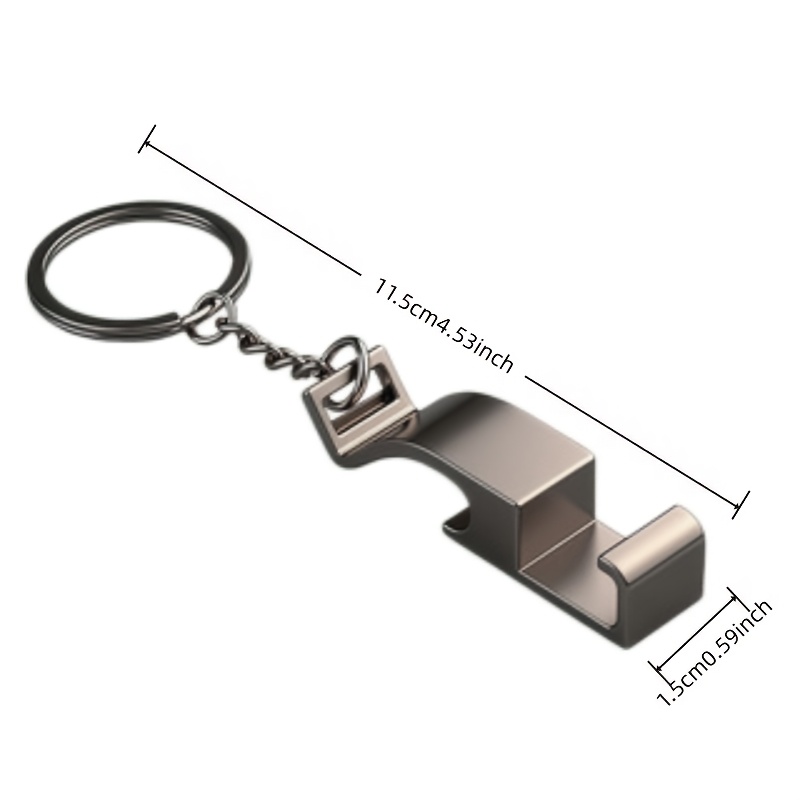   one phone stand and bottle opener design keychain portable multifunctional metal gadget pendant