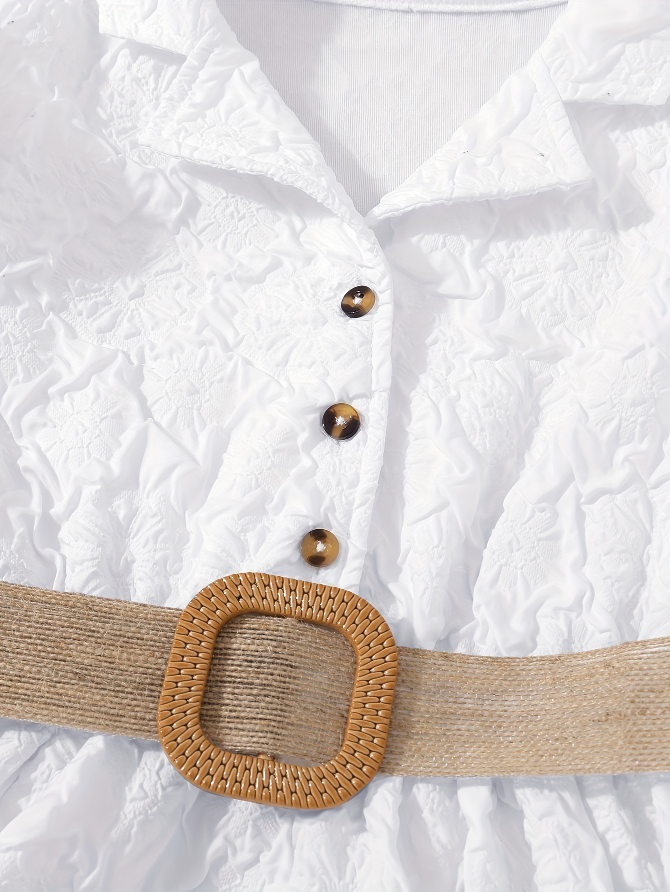 white dress with brown belt Zara white sleeveless mini dress with brown belt