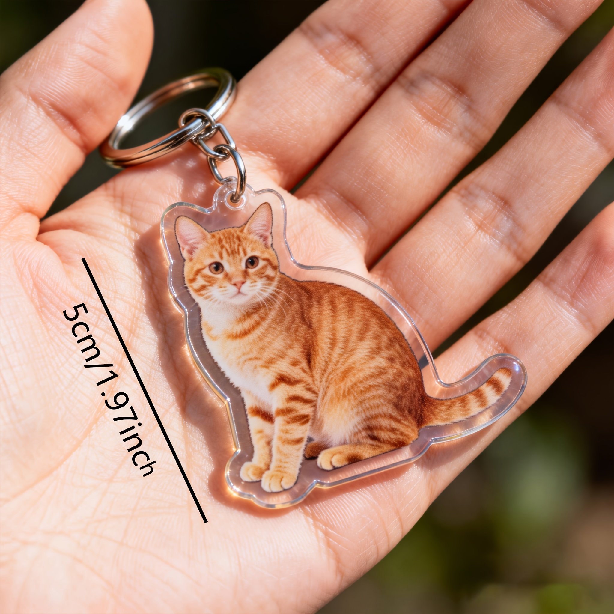 TEMU 2d Plane Customized Pet Photo Keychain - Unique Memorial Gift For Dog Lovers, Keepsake, Gift For Pet - Personalized Photo Gift For Pet Loss, For