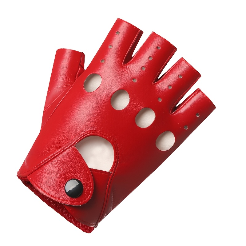 TEMU Women's Half-finger Gloves For Casual, Fashionable, Dance, Performance, And Driving