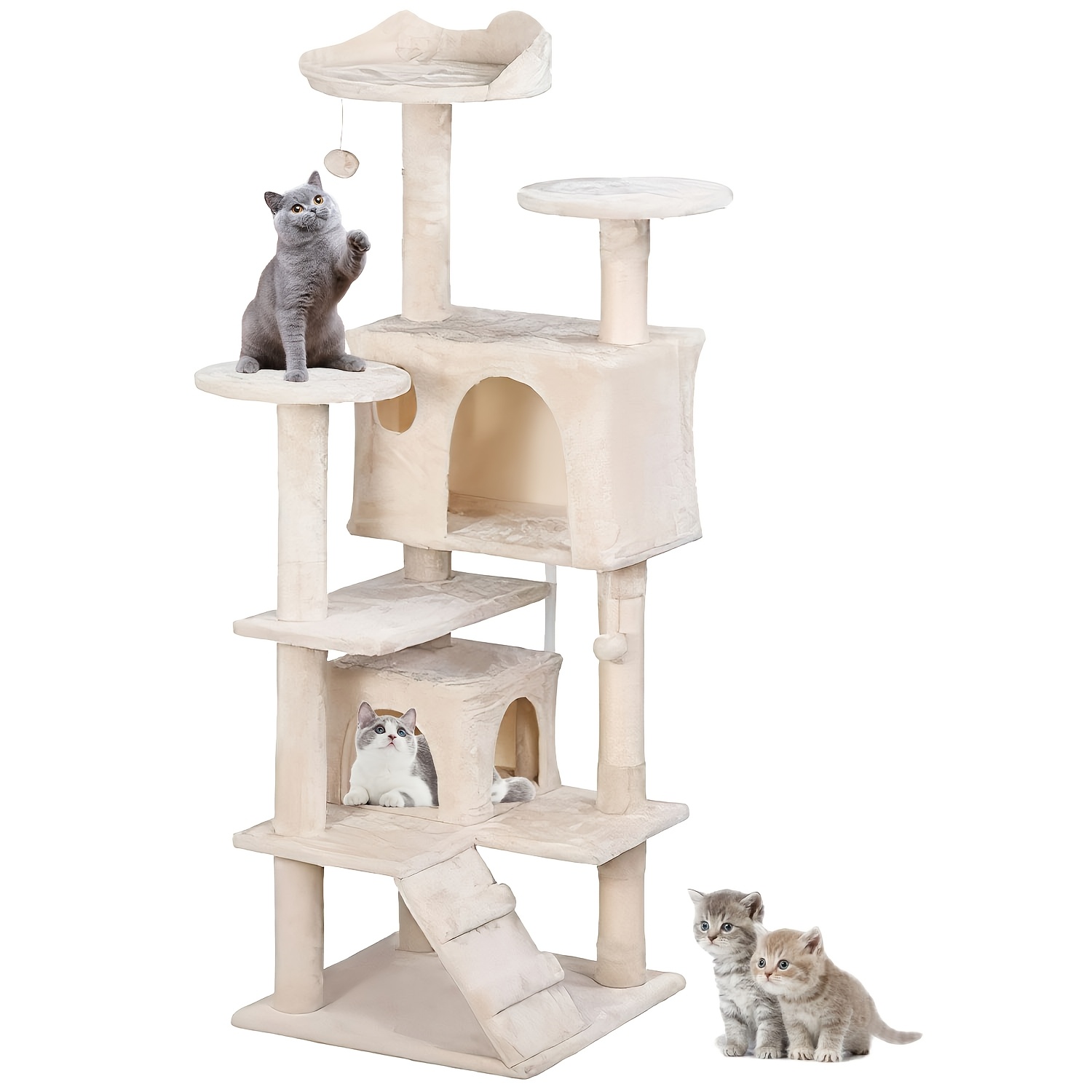 

Scratching Post For Cats Cat Scratching Post Cat Tree Cat Tree 138cmsisal Rope & Plush Cat Scratching Post Cozy Lying Area Cave