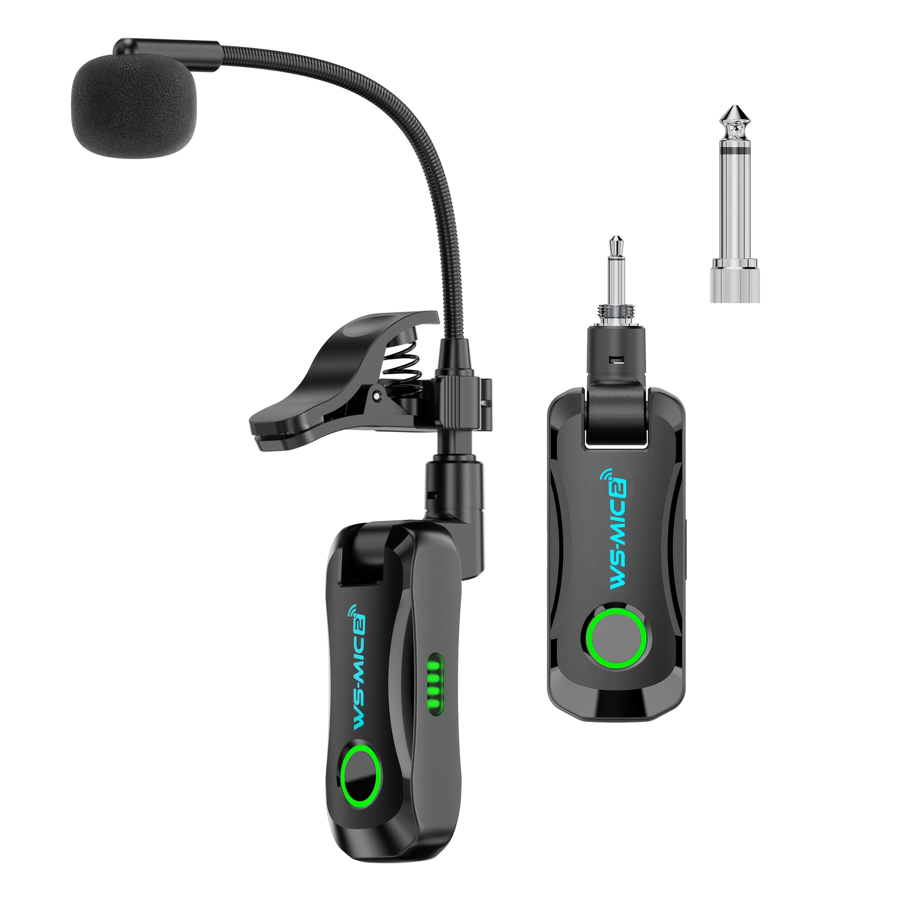 Wireless Acoustic Instrument Microphone For Saxophone,high , Rechargeable Battery