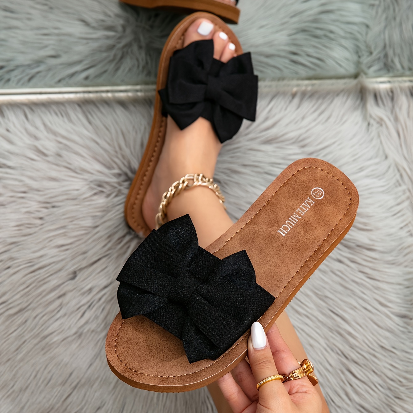 bow flip flops sold on Temu Philippines