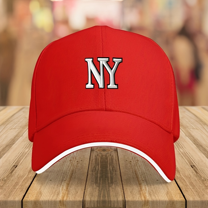 TEMU Casquette de baseball , réglable et légère, adaptée pour l'extérieur, style décontracté et hip-hop avec imprimé NY emblématique, chapeau d'été