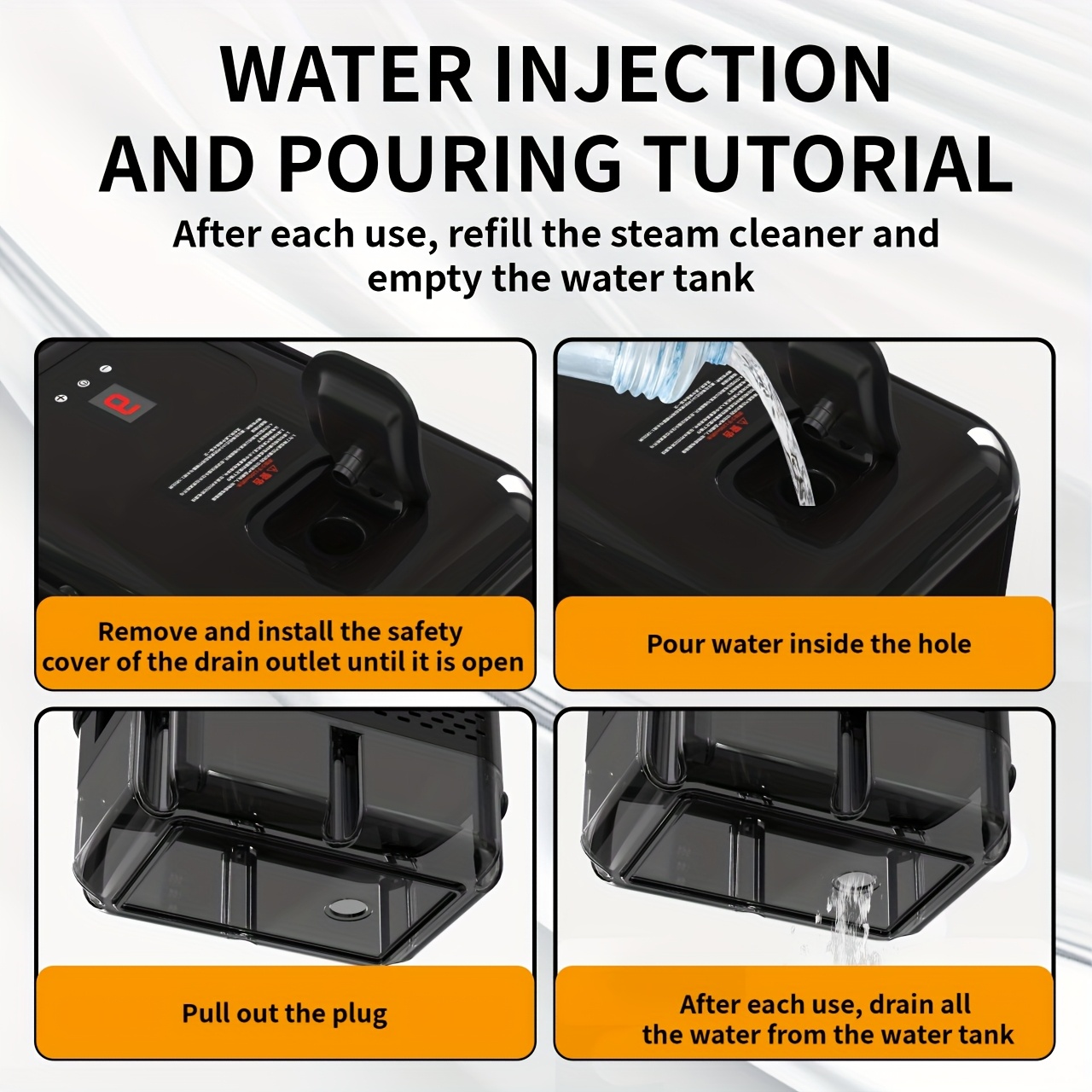 accessory package style sold separately high pressure steam cleaner household steam cleaner handheld suitable for kitchen   sofas small air conditioners washing machines Product details 6