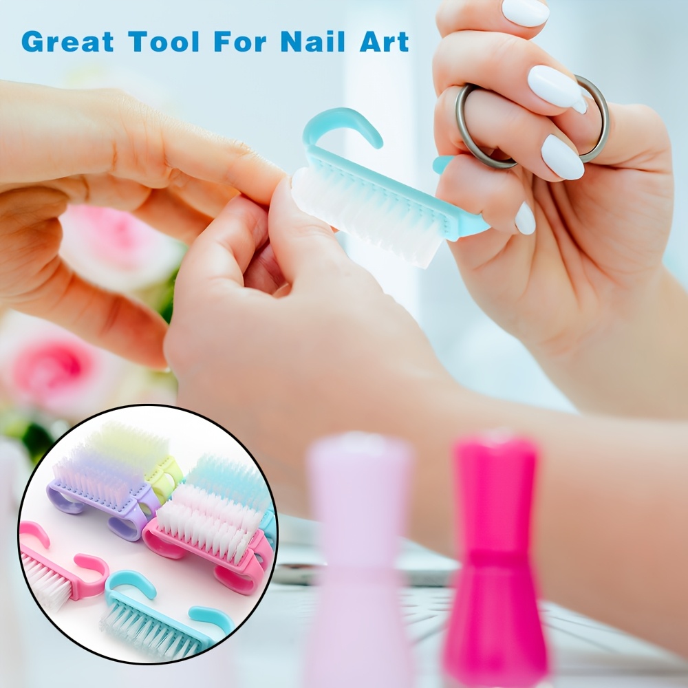 2pcs Nylon Nail Brushes for Cleaning Fingernails