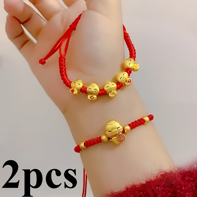 

2025 Popular Zodiac Year Red String Woven Bracelet, A Gift For The Snake.