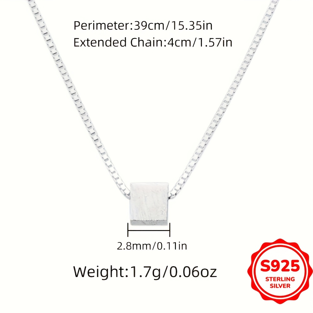 S925 Silver Geometric Collarbone Chain, High-End Geometric Necklace