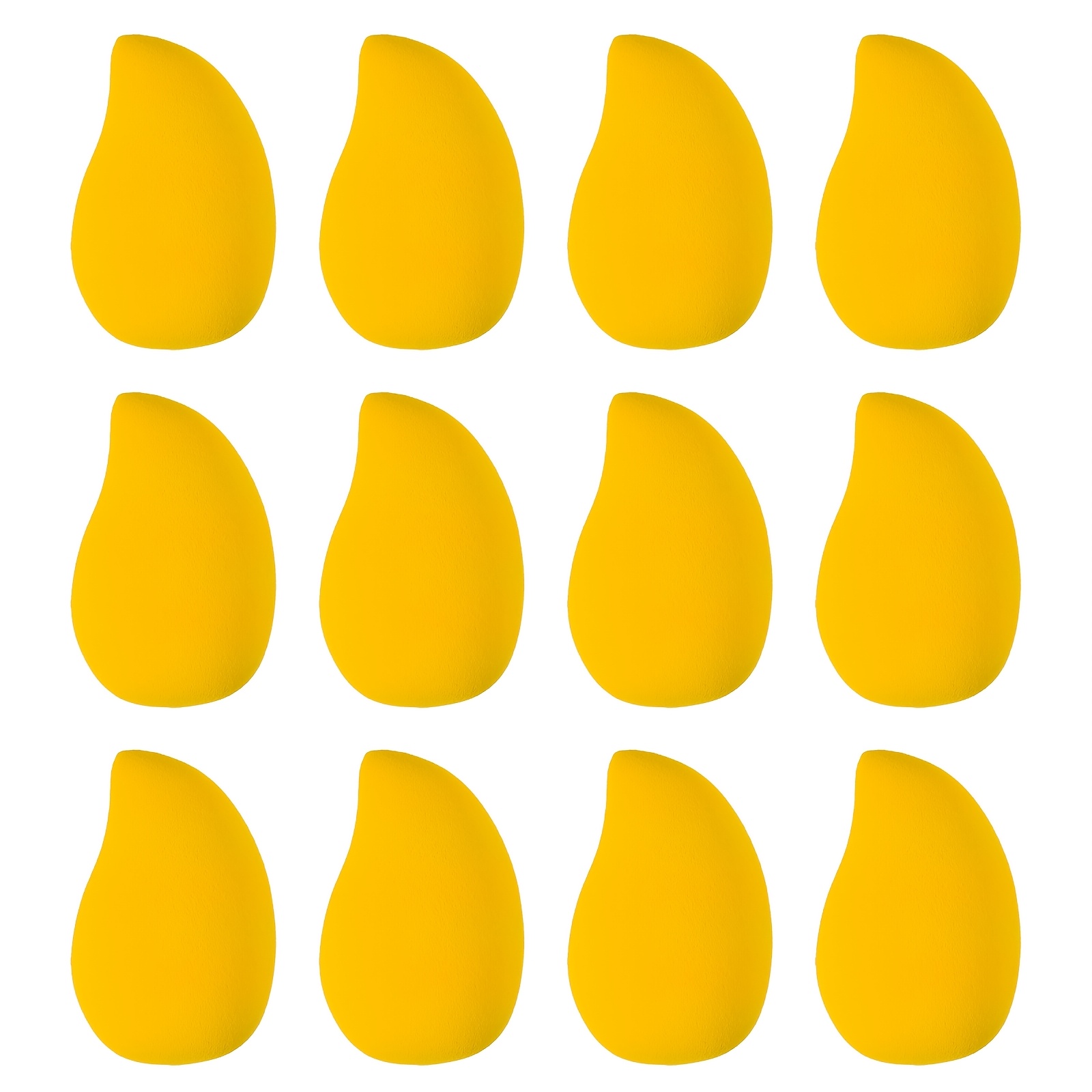3/6/12 komada Mango oblikovane spužvice za šminkanje - Mekane, dvostruke namjene za mokru i suhu primjenu, idealne za puder, tekuće kreme - Bez parabena, prikladne za sve svijetle bež tonove