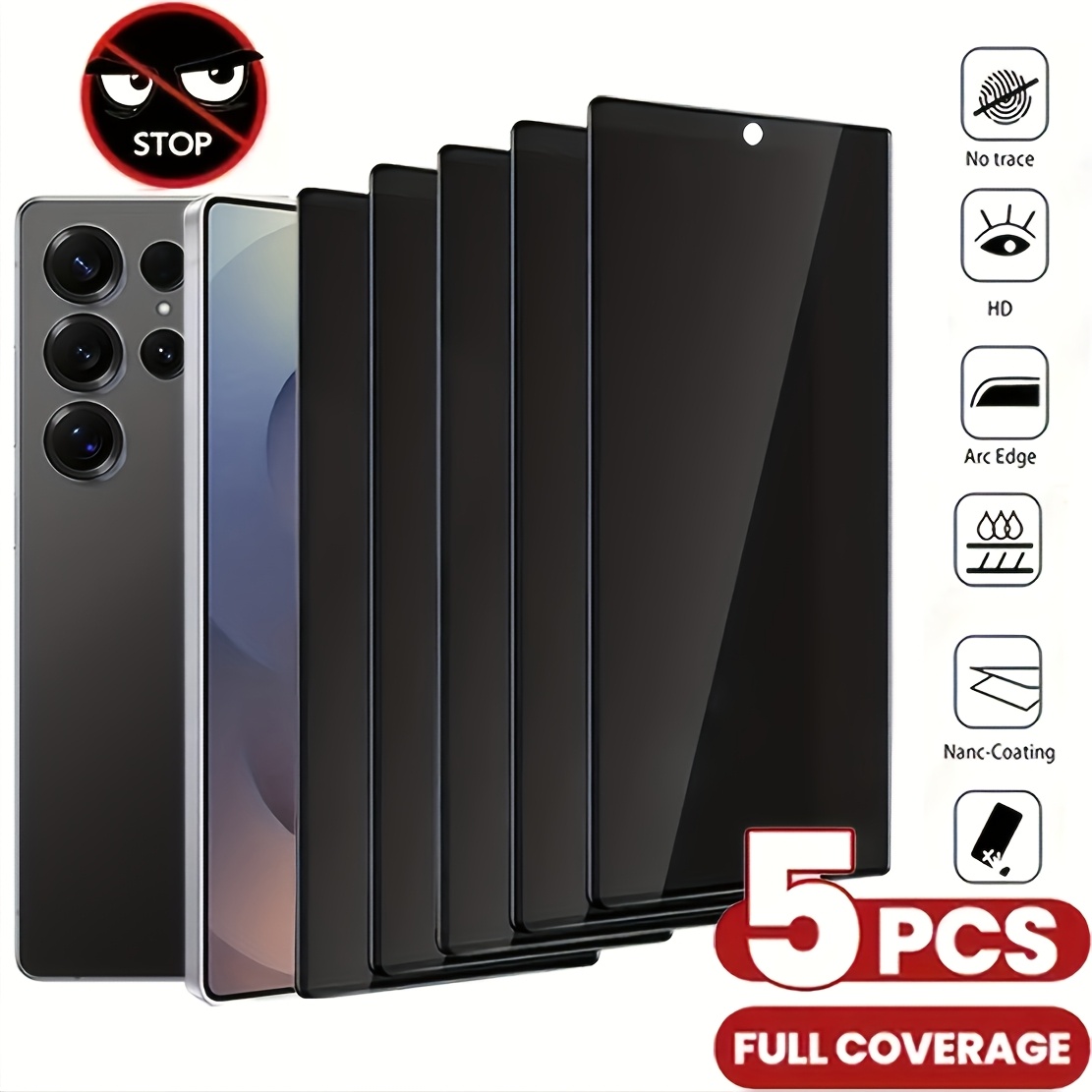 E-shop 5-teiliger Sichtschutz-Folien-Set für for Samsung for Galaxy S26 Ultra/S25 Ultra/S24 Ultra/S26/S25/S24/S23/S22/S21, PRO/FE/Plus/Edge/Ultra –