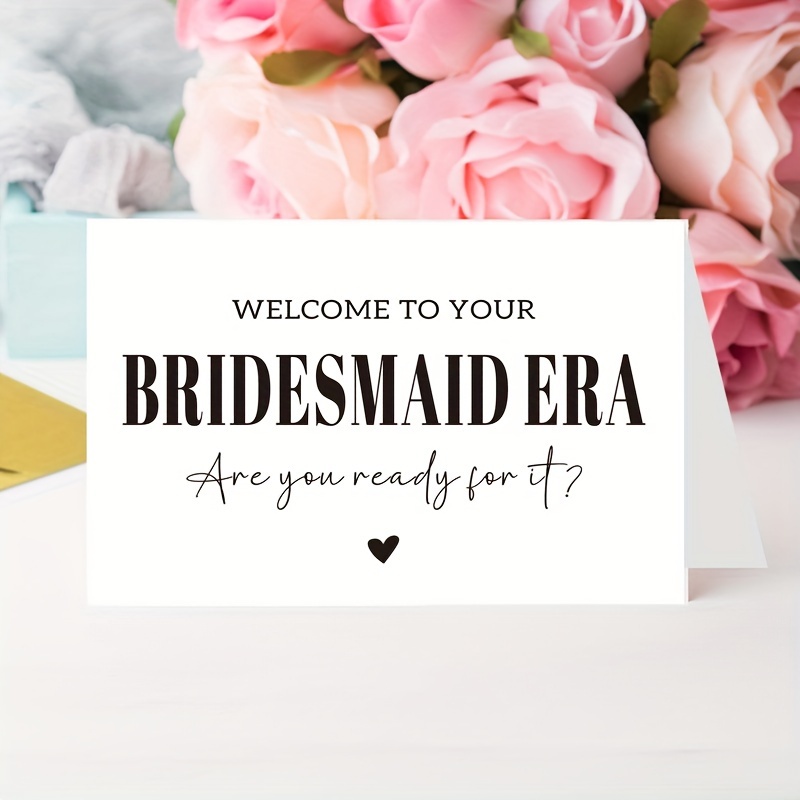 

Charming Bridesmaid Invitation Card - Perfect For Best Friends & Girlfriends, Ideal For Weddings, Engagements, Anniversaries & Bachelorette Parties