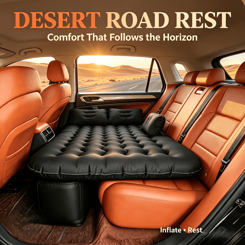 TEMU Universal Car Inflatable Bed - Vehicle Mattress - Suv Air Mattress - Car Bed - Camping Mat For Car - Suitable For Back Seat Sleeping - Outdoor