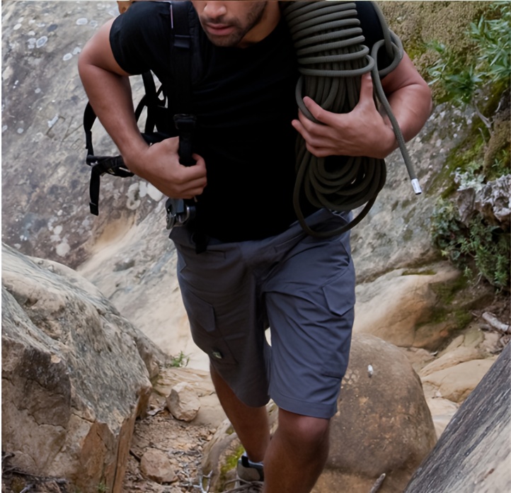 2pcs mens multi purpose   shorts multi pockets cargo shorts outdoor riding camping fishing hunting hiking shorts no belt details 2