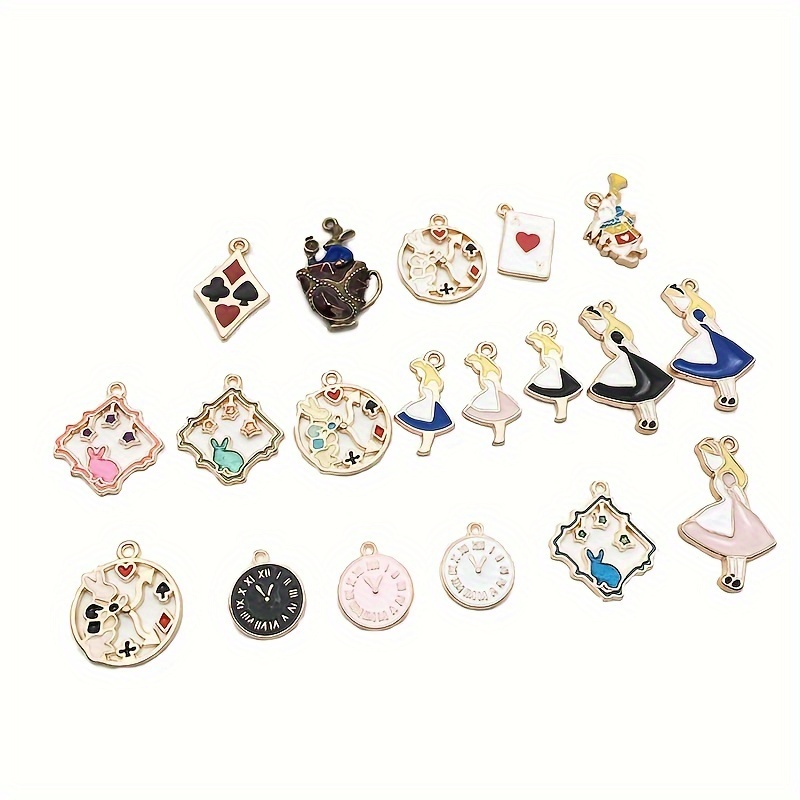 

19pcs Alloy Charms Set For Jewelry Making, Diy Necklace Pendants, Themed Party Favors And Crafting Accessories