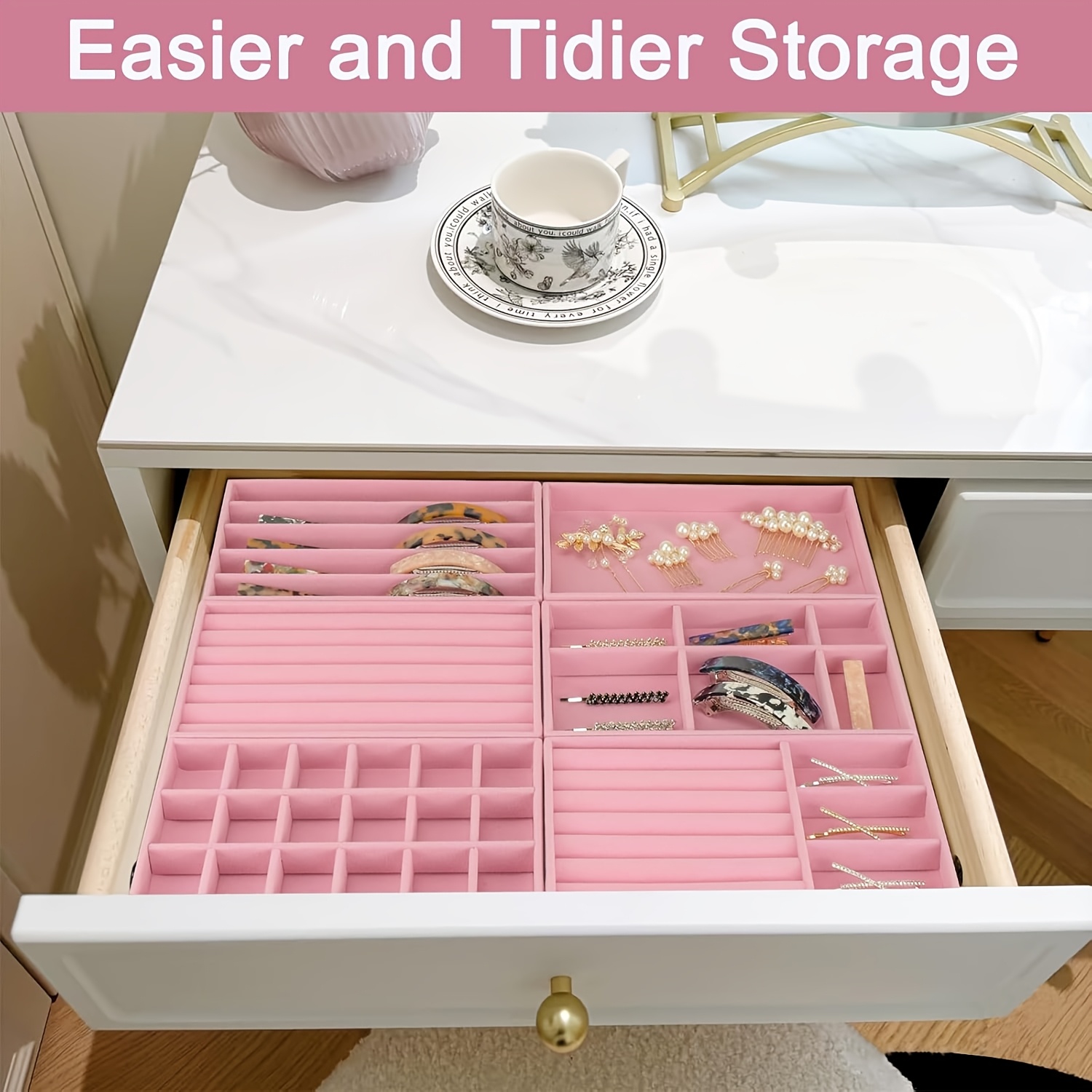 Stackable Jewelry Tray for Rings and Earrings