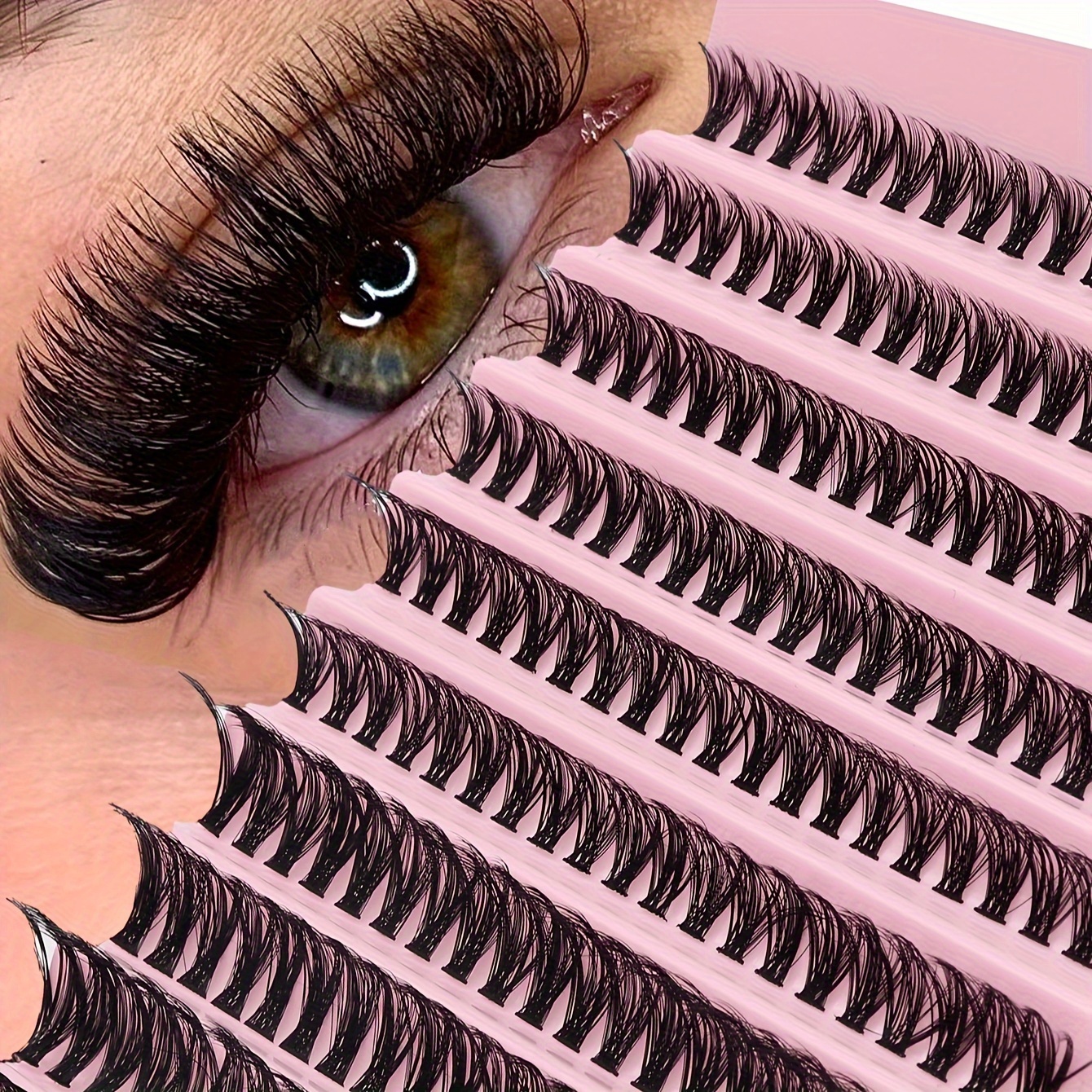 

30d/40d/80d 200 Clusters Lashes, D Curling Volume Individual Lashes Extensions, Wispy Lashes Cluster Diy At Home ( D-10-16 Mix ) Grafting Lashes 0.07mm Makeup Cat Eye Lash