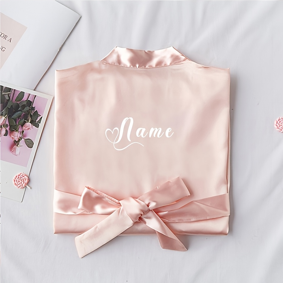 TEMU Customized Name Bride Gowns, Personalized Bride Morning Gowns, Customized Wedding Party Gift Props, Event And Party Supplies, Bridesmaid Morning