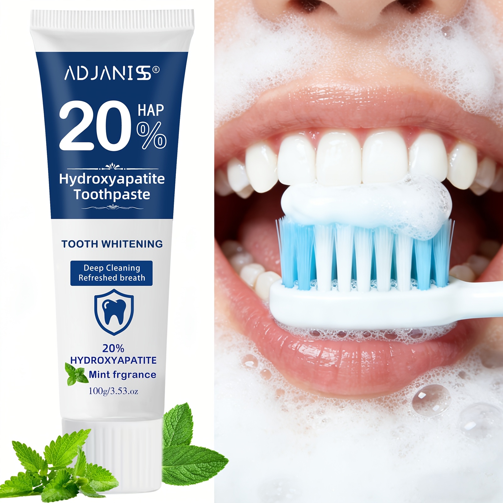 20 hydroxyapatite toothpaste fluoride free   toothpaste for adults mint