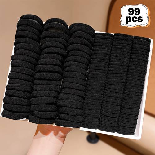 99 403 603 999 high elastic hair tie set does not hurt hair seamless durable rubber band easy and versatile ponytail hair rope large capacity essential for back to home daily use universal for