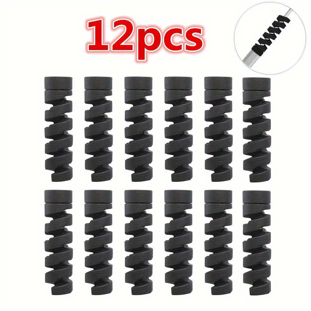 60/36/12pcs Spiral Cable Protector Desk Set Earphone Cable Organizer Wire Holder Winder Wrap Cord Office Additions